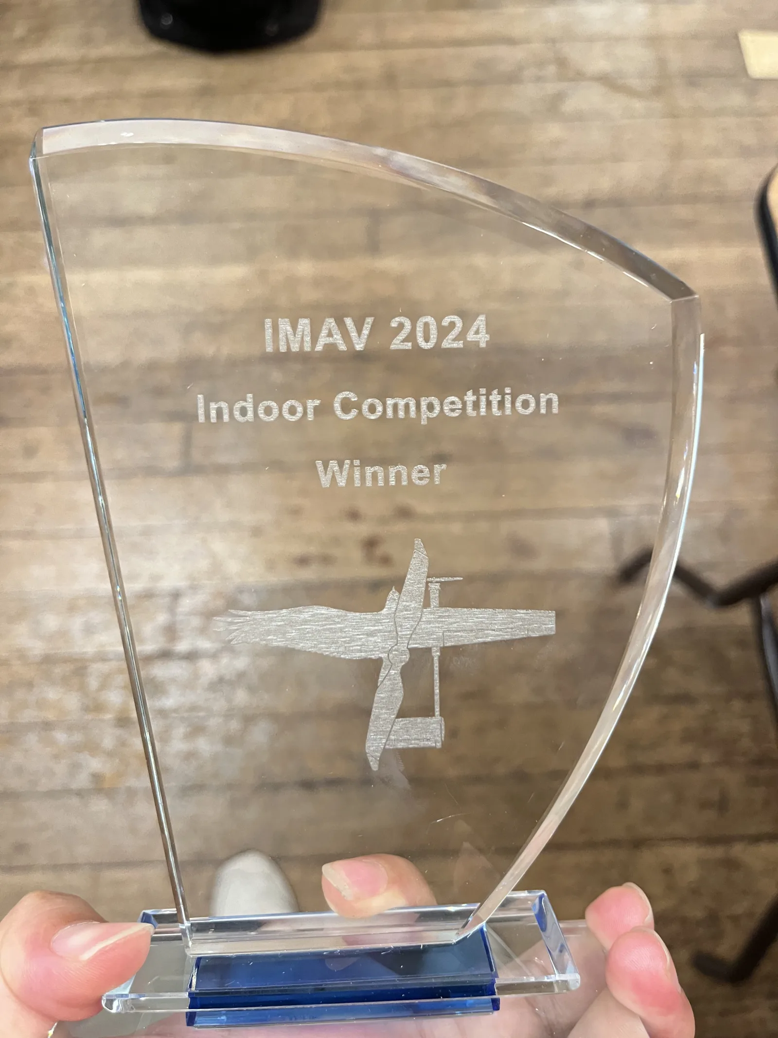 IMAV 2024 Indoor Competition winner trophy
